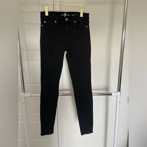 7 For All Mankind Black Skinny Jeans
